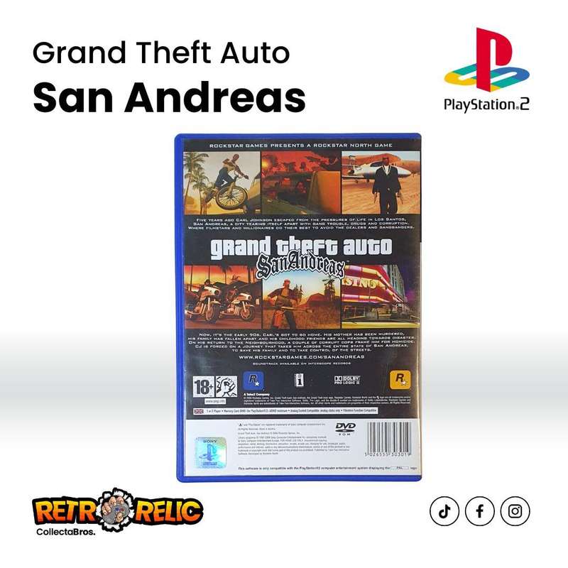 Grand Theft Auto: San Andreas (PS2) videogame - Pre-Owned