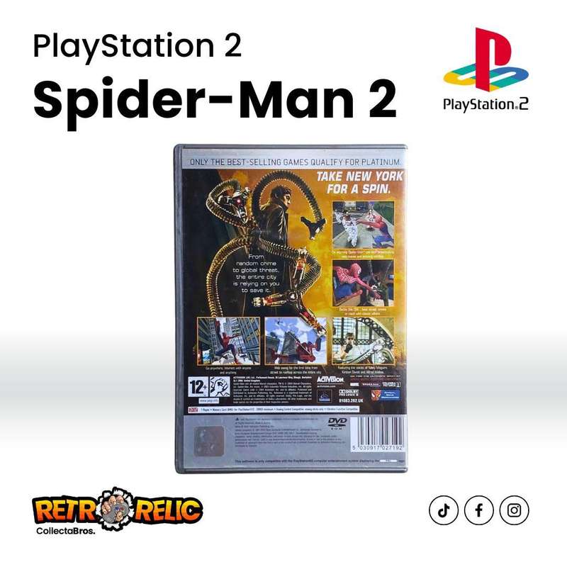 Spiderman 2 Platinum (PS2) videogame