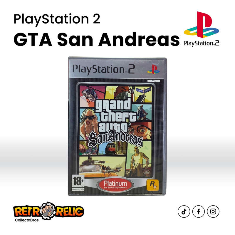 Grand Theft Auto: San Andreas PlayStation Two Platinum (PS2) videogame - Pre-Owned