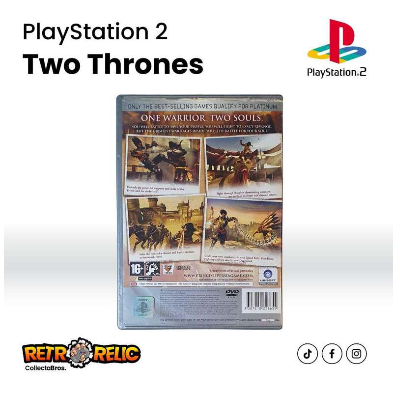 Prince of Persia The Two Thrones Platinum PlayStation Two (PS2) videogame