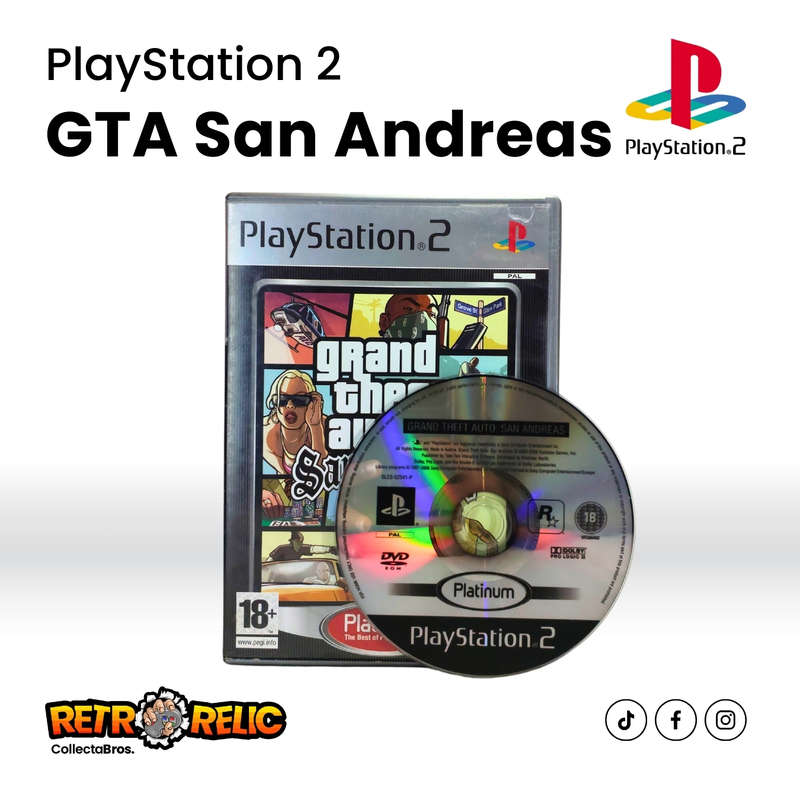 Grand Theft Auto: San Andreas PlayStation Two Platinum (PS2) videogame - Pre-Owned
