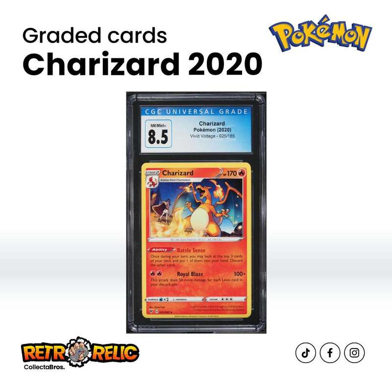 Sword & Shield Vivid Voltage Charizard #25 Pokémon Graded Card
