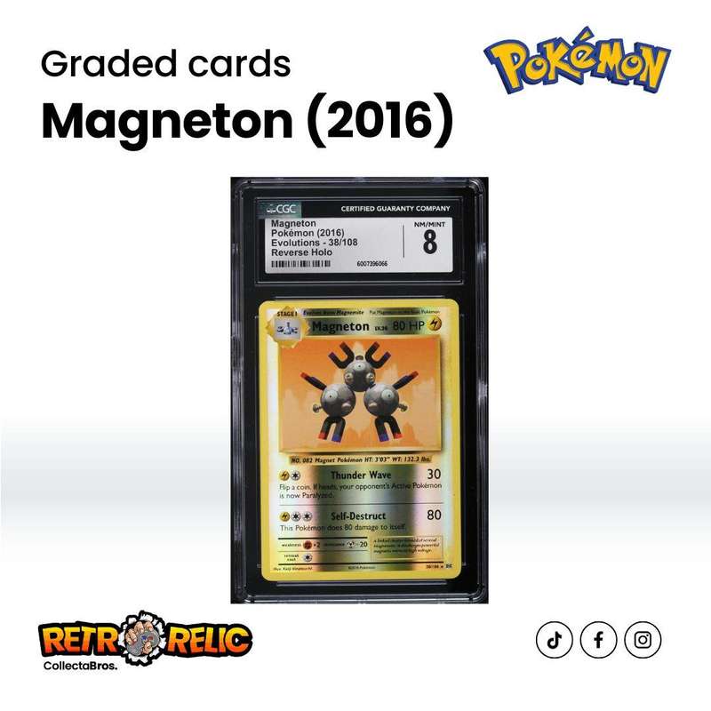 Pokémon XY Evolutions Reverse Holo Magneton #38 Pokémon Graded Card
