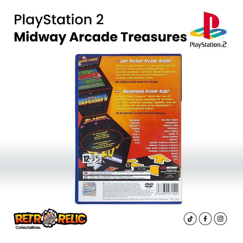 Midway Arcade Treasures PlayStation Two (PS2) videogame