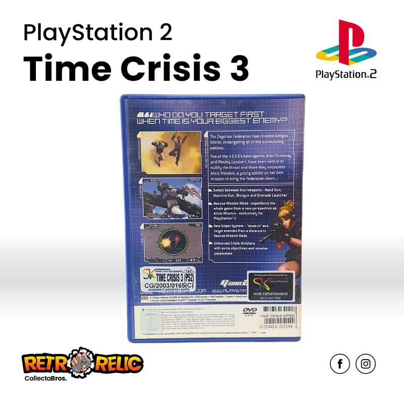 Time Crisis 3 PlayStation Two (PS2) videogame  Pre-Owned