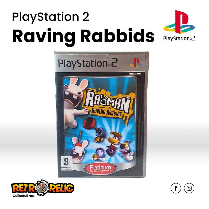 Rayman Raving Rabbids Platinum PlayStation Two (PS2) videogame  Pre-Owned