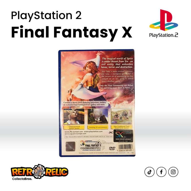 PlayStation Two (PS2)  Final Fantasy X with Bonus DVD Disc videogame