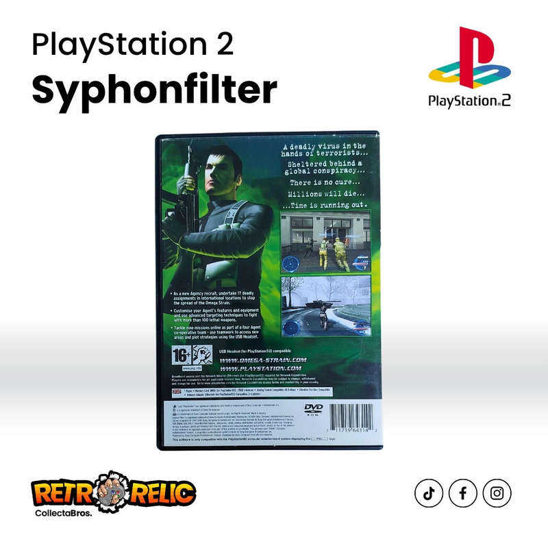 PlayStation Two  Syphon Filter the Omega Strain Black Case Edition (PS2) videogame