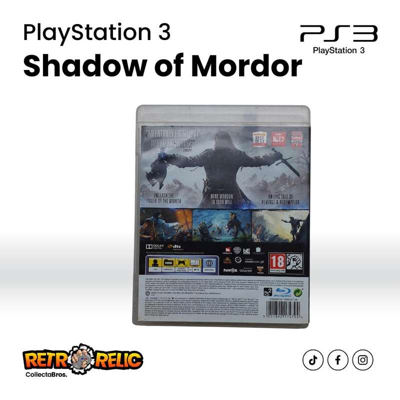 Middle Earth -Shadow of Mordor (PS3) videogame