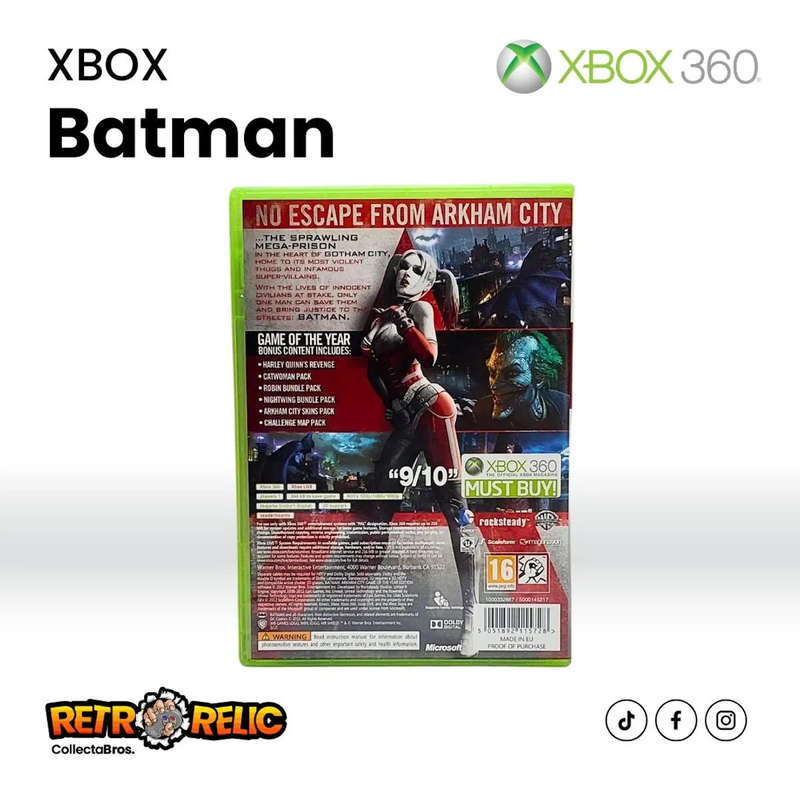 XBOX 360: Batman: Arkham City Game of The Year Edition Videogame