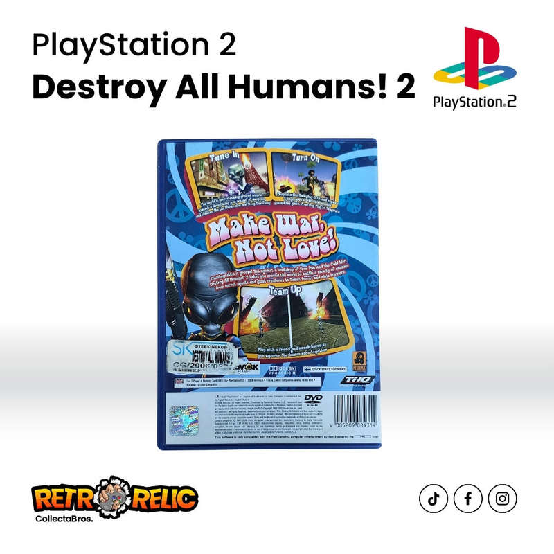 Destroy All Humans! 2 PlayStation Two (PS2) videogame