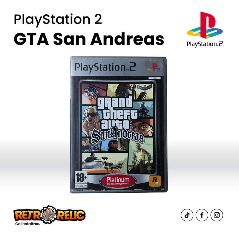 Grand Theft Auto: San Andreas Platinum (PS2) videogame