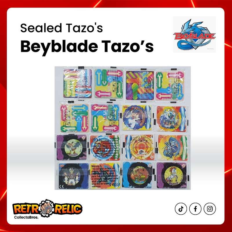 Beyblade Spinner Tazo's - Includes 39 sealed Tazo's