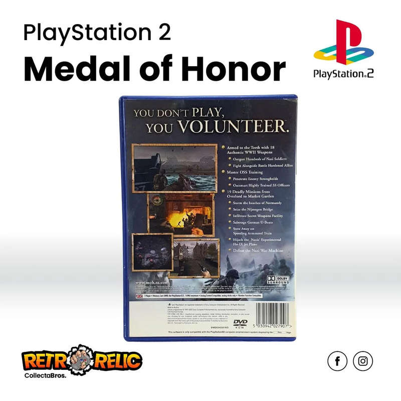 Medal of Honor Frontline PlayStation Two (PS2) videogame