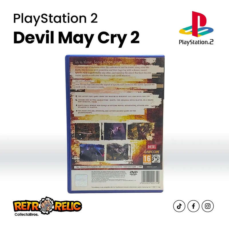Devil May Cry 2 (PS2) videogame Two Discs