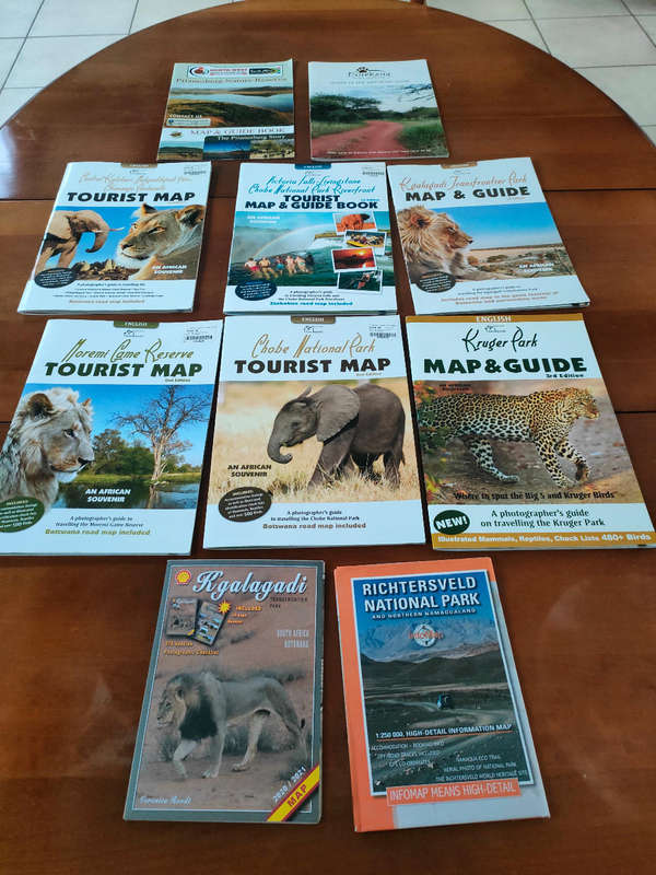 Set of Maps-Guides to Explore the National Parks of Southern Africa
