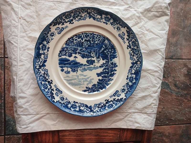 Ceramic soup turine William James pastoral 34cm diameter