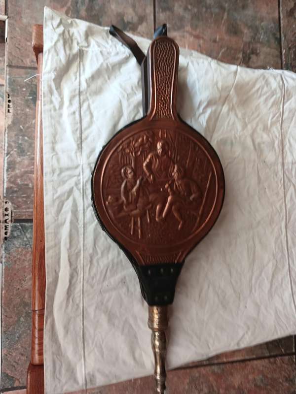 Vintage bellow with brass embossed 17W x 43L in working condition