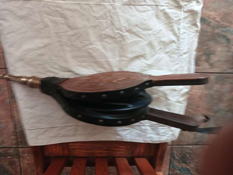 Vintage bellow with brass embossed 17W x 43L in working condition