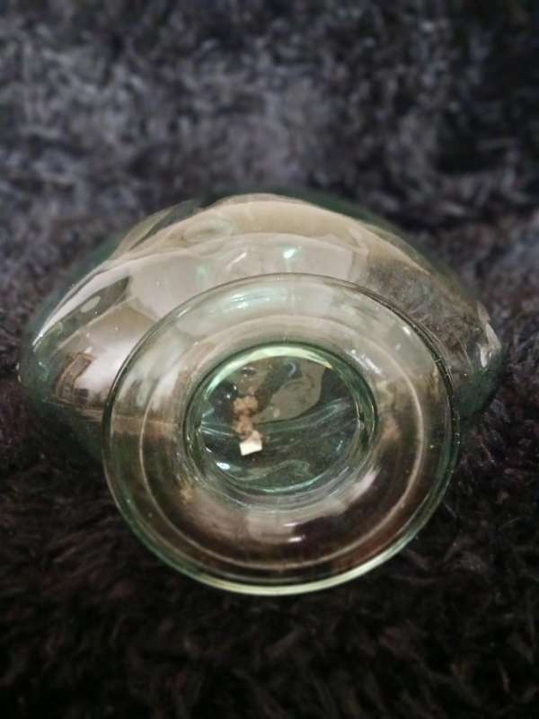 Glass vase heart shape 15W x 25L x 26cm H no chip or crack
