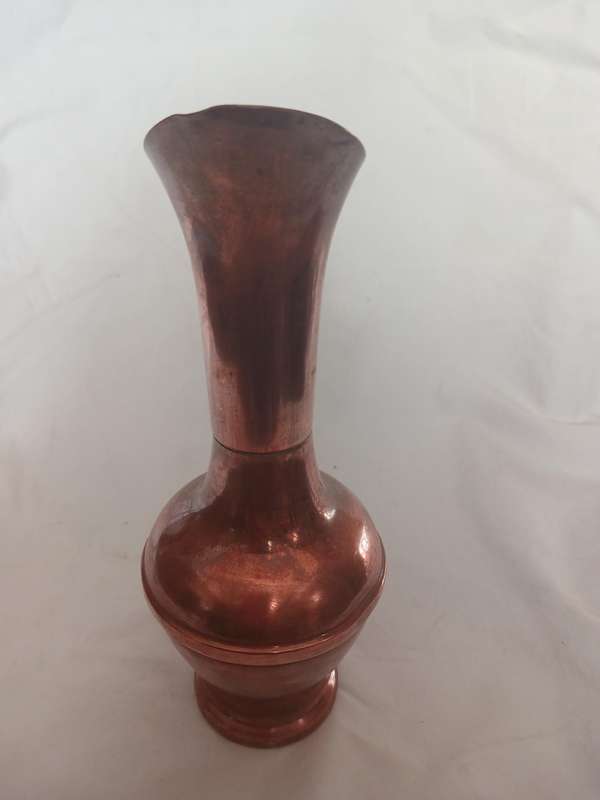 Vintage ornament red copper 8 diameter x 22cm high