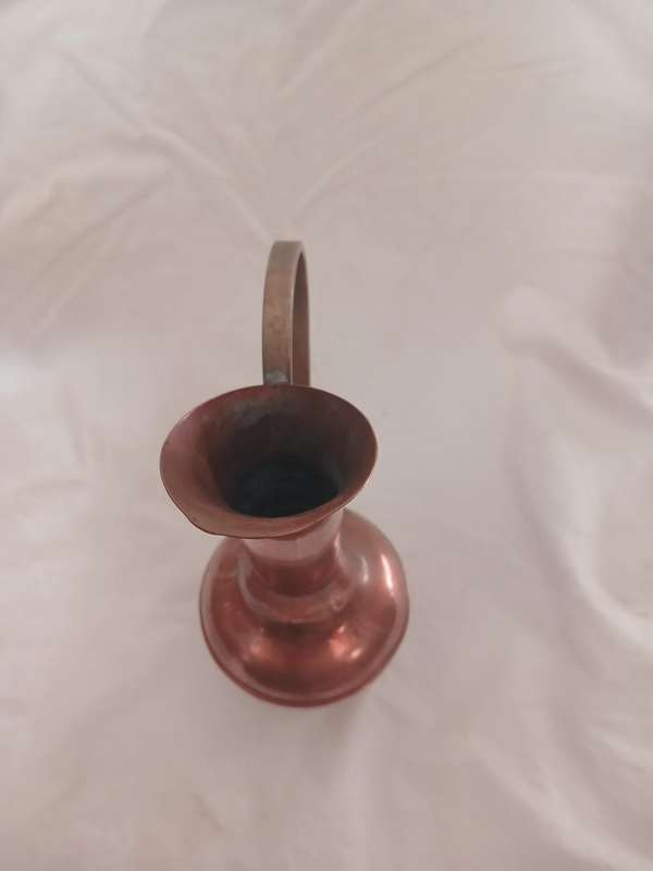 Vintage ornament red copper 8 diameter x 22cm high