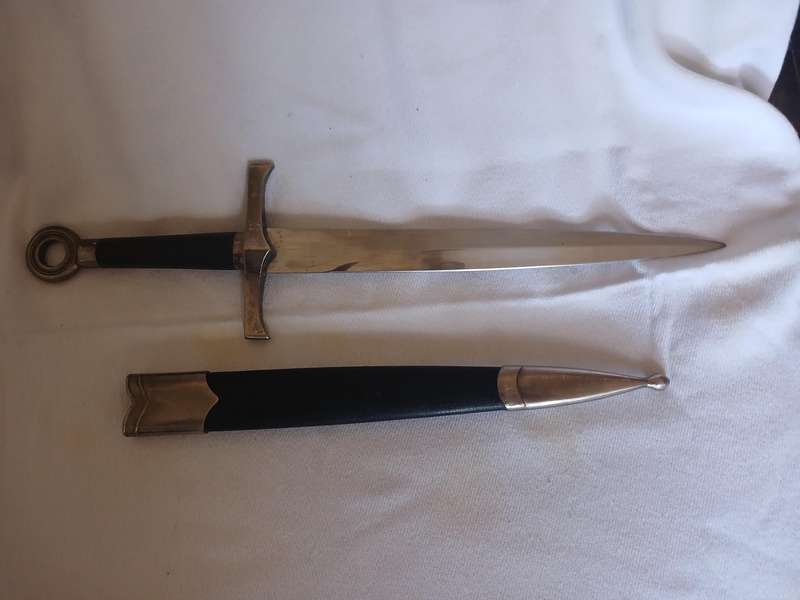 Vintage dagger with Nickle inlay 40cm long