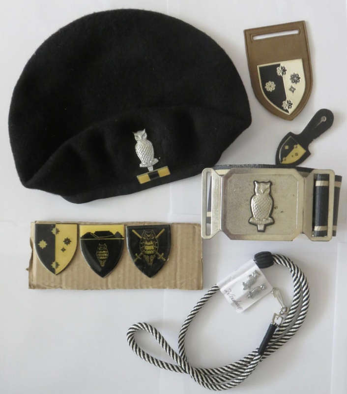 Very scarce Military Intelligence Uniform set.Stable belt,Beretta,Lanyard,2x Collarbage,and badges
