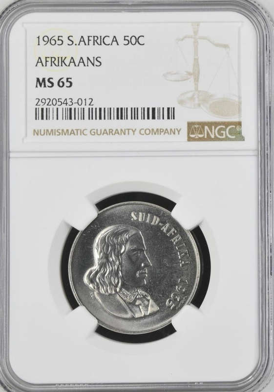 1965 Afrikaans 50 cents MS65
