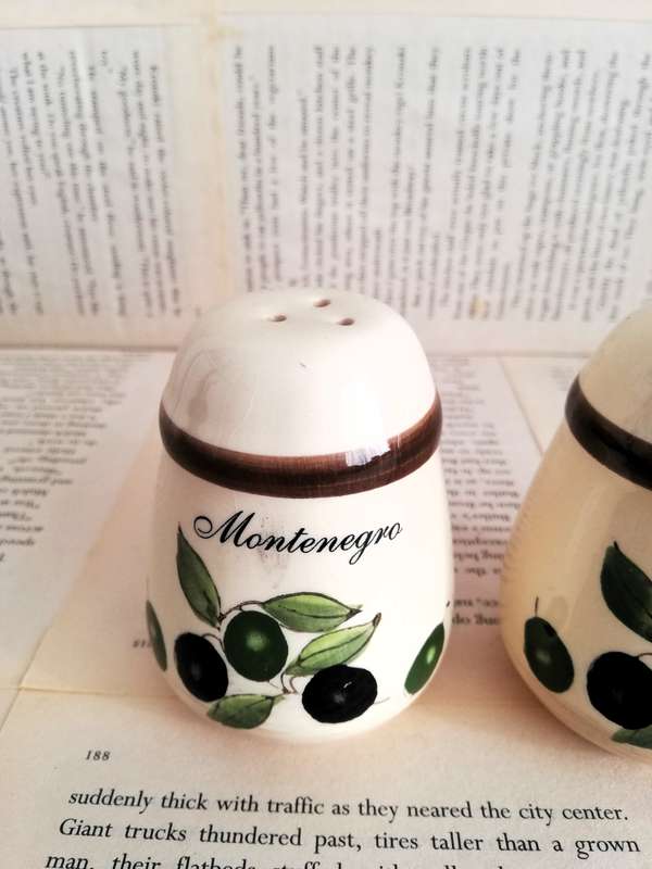 Stylish Olive - Vintage Salt And Pepper Shakers [Montenegro]