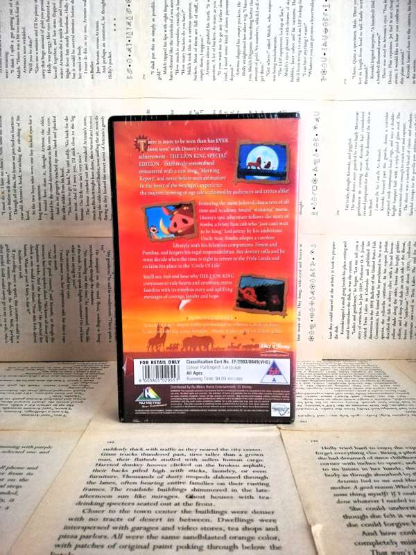 The Lion King - Movie VHS Tape (1994) [VHS] [Special Edition] [NEW]
