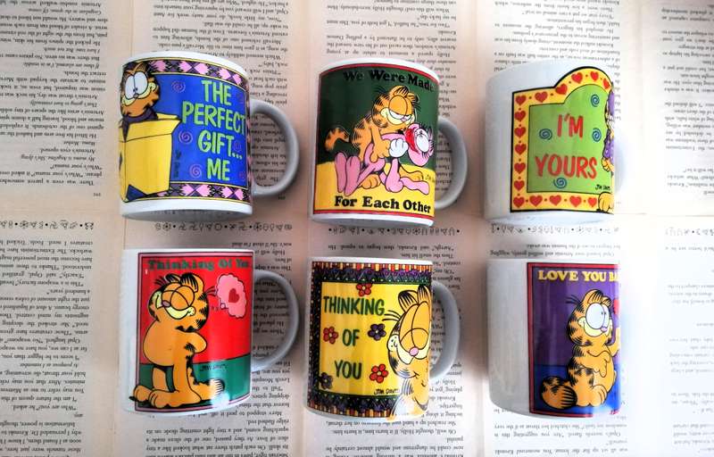 Vintage Garfield Mugs/Cups X 6 [1978]