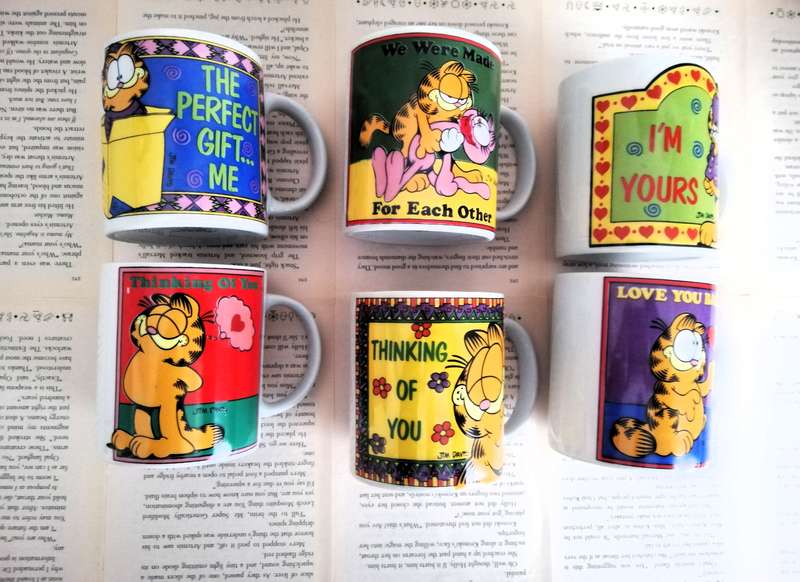 Vintage Garfield Mugs/Cups X 6 [1978]
