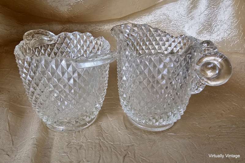 Cambridge Mt. Vernon Glass Cream & Sugar Set