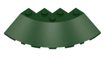 LEGO  Parts  Brick, Round Corner 6 x 6 with Slope 33 Edge, Facet Cutout