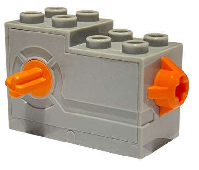 LEGO Motor Non-Electric, Windup Motor 2 x 4 x 2 1/3 with Orange Axle and Release Button ~ {LBG}