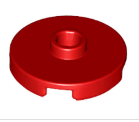 LEGO Tile, Round 2 x 2 with Open Stud ~ {Red}