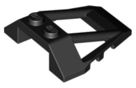 LEGO Parts  Windscreen 4 x 4 x 1 Roll Cage ~ {Black}