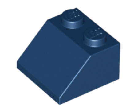 LEGO Parts Slope 45 2 x 2 ~ {Dark Blue}