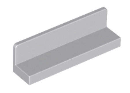LEGO Parts Panel 1 x 4 x 1 ~ {Light Bluish Grey}
