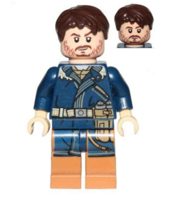 LEGO Minifigure,  Star Wars, Cassian Andor ~ Dark Blue Coat