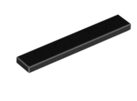 LEGO Parts Tile 1 x 6 ~ {Black}