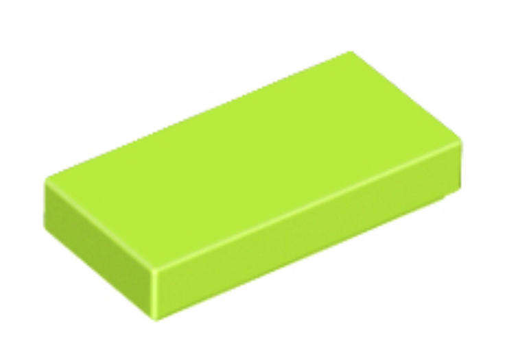 LEGO Parts Tile 1 x 2 ~ {Lime}