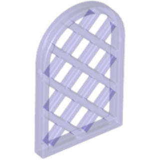 LEGO Parts Pane for Window 1 x 2 x 2 2/3 Lattice Diamond with Rounded Top ~ {Trans~Purple}