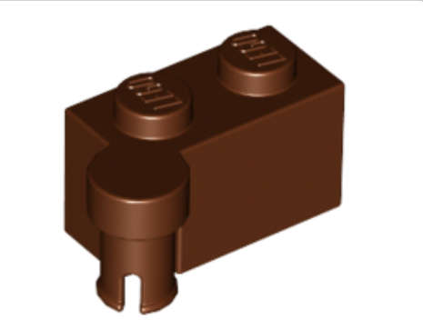 LEGO  Hinge Brick 1 x 4 Swivel Top ~ {Reddish Brown}