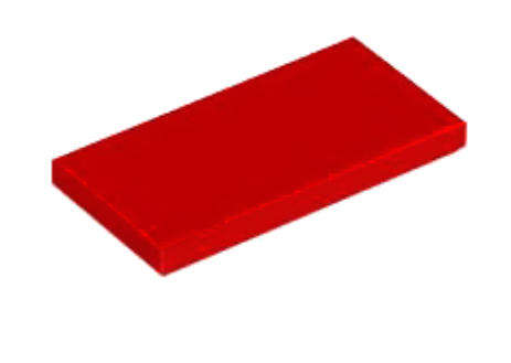 LEGO Parts Tile 2 x 4 ~ {Red}