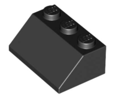 LEGO Parts Slope 45 2 x 3 ~ {Black}