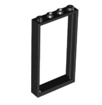 LEGO Door, Frame 1 x 4 x 6 with 2 Holes on Top and Bottom ~ {Black}