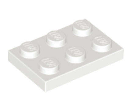 LEGO Parts Plate 2 x 3 ~ {White}
