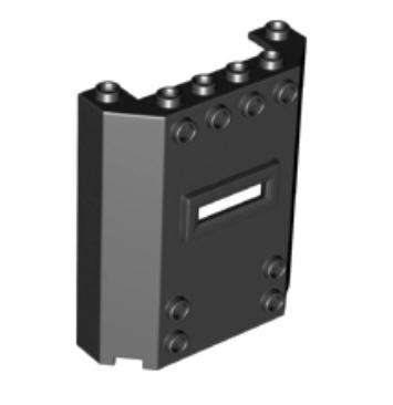 LEGO Parts Panel 2 x 6 x 6 with Window Slot ~ {Black}